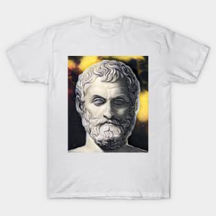 Thales of Miletus Yellow Portrait | Thales of Miletus Artwork 9 T-Shirt